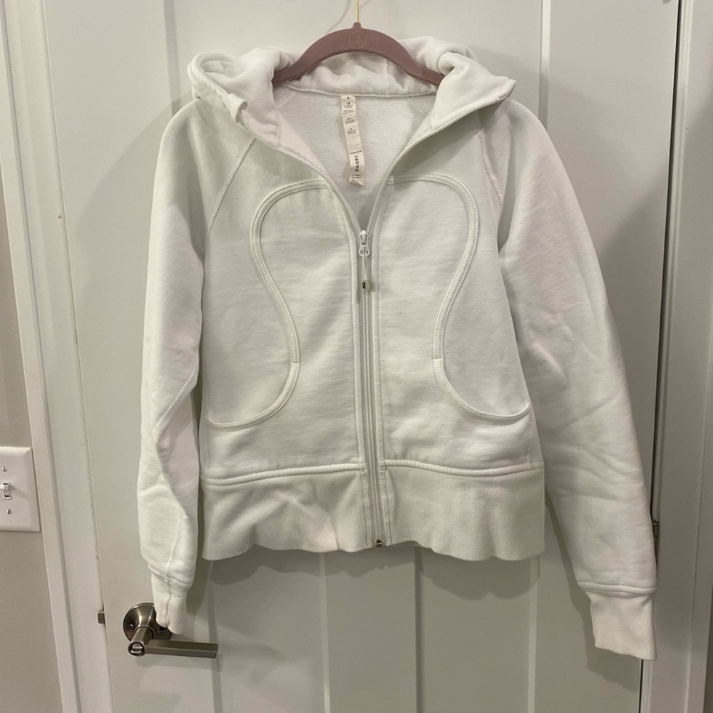 White Hooded Zip-Up Women's Jacket